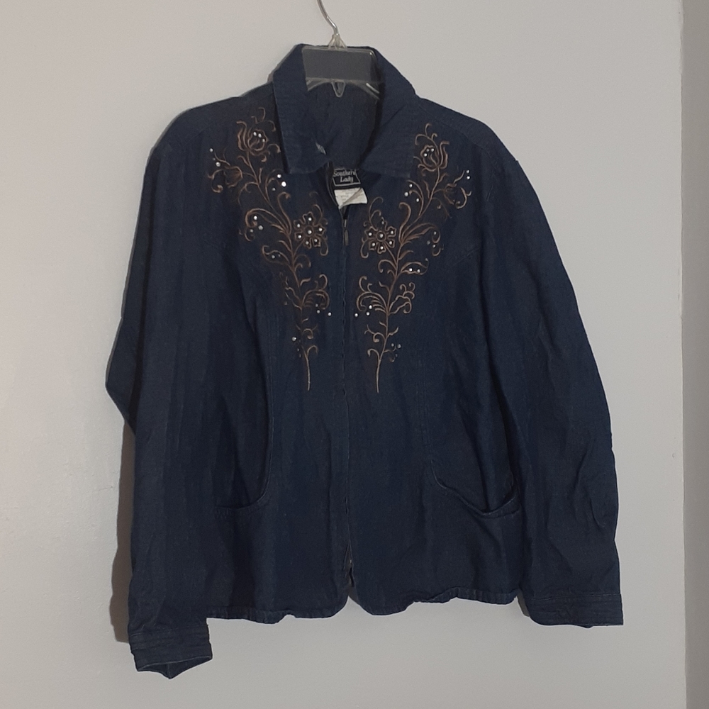 Southern Lady Deco Demin Jacket Size 16